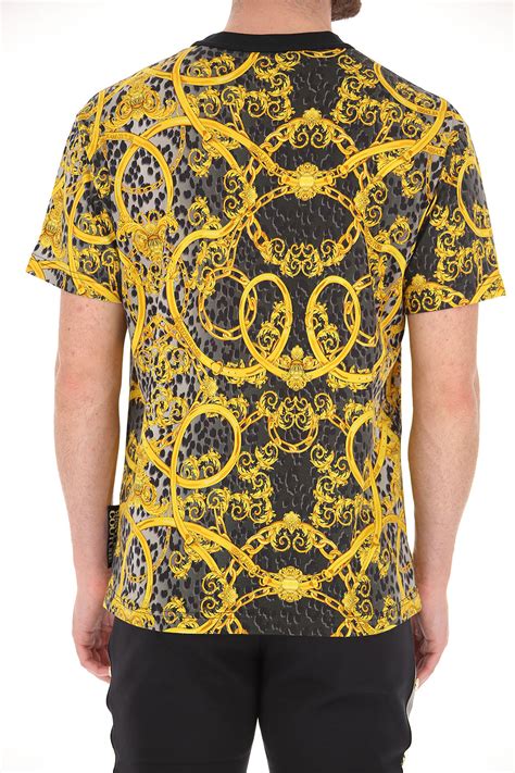 Versace Jeans Couture Denim Brocade Print Shirt In 蓝色